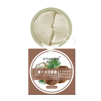 Гидрогелевые патчи под глаза с экстрактом кокоса Sersanlove Coconut Juice Shuiguang Eye Mask, 90г/60шт