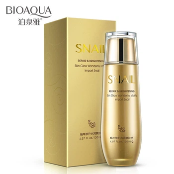 Восстанавливающий тонер для лица с фильтратом слизи улитки Bioaqua Snail Repair & Brightening, 130млл