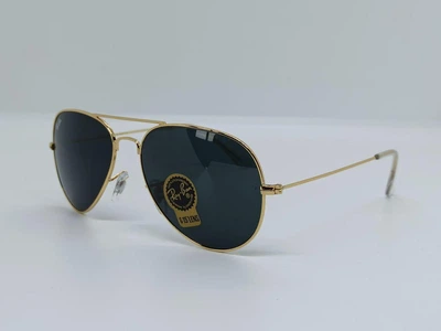 Солнцезащитные Очки RB Aviator 3026 Gold Линза Стекло