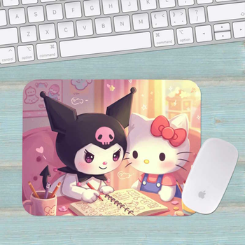 Коврик для мыши Хеллоу Китти Куроми Kuromi Hello Kitty средний 004 (290х250х3мм)