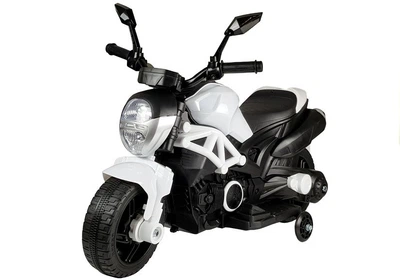 Електромотоцикл для дітей Lean Toys GTM1188 Білий (5907625584524)