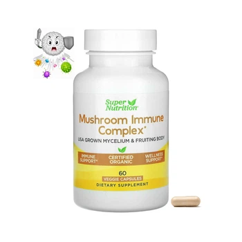 Комплекс із грибами для підтримки імунітету Super Nutrition 60 рослинних капсул Mushroom Immune Complex (898220023394)