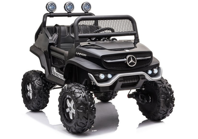 Samochód elektryczny dla dzieci Lean Toys Mercedes Unimog S lakierowany Czarny (5908275996132)