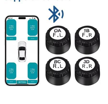Блютуз TPMS система контроля давления и температуры в шинах внешние датчики Андроид IOS E-ACE K5 Bluetooth