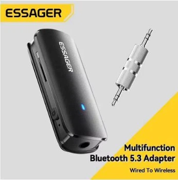 AUX Bluetooth MP3 microSD приемник адаптер Стерео Громкая связь блютуз трансмиттер ESSAGER 5.3 с микрофоном
