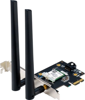 WiFi 7 + Bluetooth 5.4 адаптер Asus PCE-BE6500 (до 2882 Mbps) 2 внешние антенны