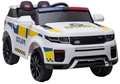 Samochód elektryczny dla dzieci Lean Toys BBH-021 Policyjne Biały (5904204753722)