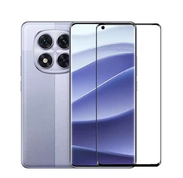 Защитное стекло на смартфон Poco X7 / Черная рамка