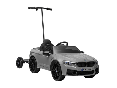 Samochód elektryczny dla dzieci Lean Toys BMW M5 SX2118 z platformą dla rodzica lakierowany Srebrny (5904204755788)