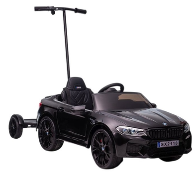 Samochód elektryczny dla dzieci Lean Toys BMW M5 SX2118 z platformą dla rodzica lakierowany Czarny (5904204755771)
