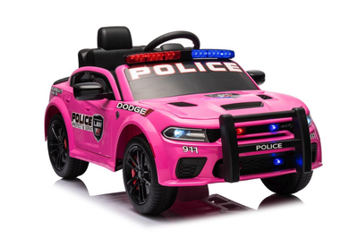 Samochód elektryczny dla dzieci Lean Toys Dodge Charger Policyjny Różowy (5905991022251)
