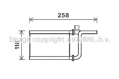 Радіатор обігрівача MITSUBISHI MONTERO (2007) 3.2 DID (Ava) AVA COOLING MTA6254 Mitsubishi Pajero MR500698