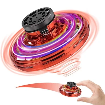 Летающий спиннер FLY с зарядкой от USB и LED подсветкой, Красный / Игрушка для детей