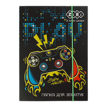 Папка для зошитів ZiBi Gamer картонна на гумці B5+ 175х245х25мм (ZB.14965)