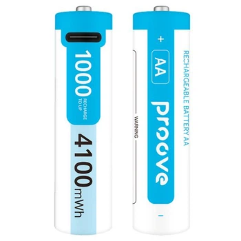 Аккумуляторные батарейки AA Proove Compact Energy Pro Type-C 4100mWh 1.5V 2 шт. + кабель