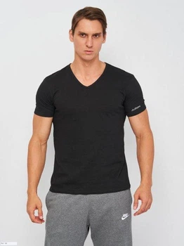 Футболка Kappa T-shirt Mezza Manica Scollo V черный Муж XL K1315 Nero XL