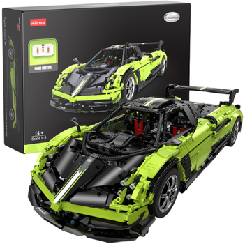 Klocki Konstrukcyjne Rastar Pagani Huyara BC R/C 1:8 2896 elementów 20572 Zielony (5905991028581)