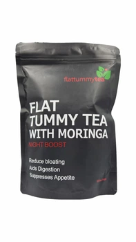 Детокс чай для схуднення Flat Tummy Tea with Moringa Night Boost 28 tea bags Flattummytea