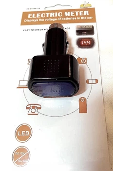 Индикатор уровня заряда Avtoaks 12V / 24V с подсветкой