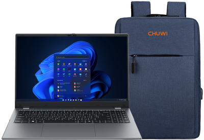 Ноутбук 15.6 CHUWI GemiBook Plus (N100/8/256GB) Win 11 + Синій Рюкзак CHUWI Waterproof у Подарунок (CW-112849)