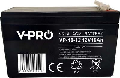 Акумуляторна батарея Volt Polska AGM VPRO 12V 10 Ah (6AKUAGM010)