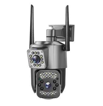 Камера відеоспостереження вулична SC03 V380pro, під'єднання через Wi-Fi/LAN дві лінзи