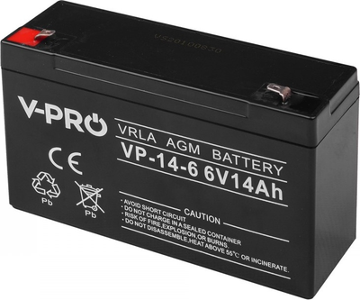 Akumulator Volt Polska AGM VPRO 6V 14 Ah (6AKAAGM614)