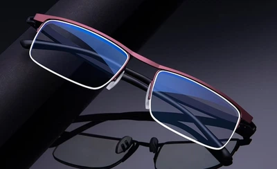 КОМПЬЮТЕРНЫЕ ОЧКИ TR-90 VisionPro Shield /антиблик, 5H защита от царапин, фильтр синего света Темно-бордовий