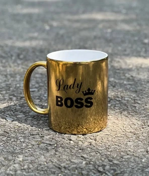 Чашка Lady Boss Золотая 330 мл.