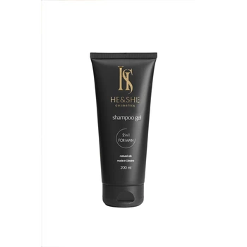 Мужской шампунь-гель 2 в 1 He&She cosmetics 200 мл 4823123500020