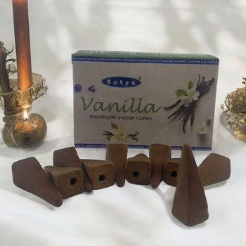 Vanilla Backflow Dhoop Cone (Ваніль) пахощі, що стеляться 1 упаковка 06696