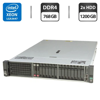 Сервер HP ProLiant DL380 Gen10 (8x 2.5 SFF, 8x 2.5 U2 NVMe) 2U Rack / 2x Intel Xeon Gold 6138 (20 (40) ядра по 2.0 - 3.7 GHz) / 768 GB DDR4 / 2x 1200 GB HDD (SAS) / RAID HP Smart Array P408 / 2x 500W б/у