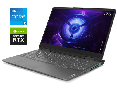 Ігровий ноутбук Lenovo LOQ 15IRH8 / 15.6" (1920x1080) IPS / Intel Core i5-12450H (8 (12) ядер по 3.3 - 4.4 GHz) / 16 GB DDR5 / 480 GB SSD / nVidia GeForce RTX 4060, 8 GB GDDR6, 128-bit / WebCam б/в