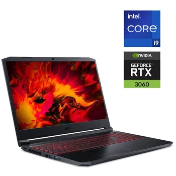 Игровой ноутбук Acer Nitro 5 AN515-57-90AN / 15.6" (1920x1080) IPS / Intel Core i9-11900H (8 (16) ядер по 2.5 - 4.9 GHz) / 16 GB DDR4 / 512 GB SSD / nVidia GeForce RTX 3060, 6 GB GDDR6, 192-bit / WebCam б/у