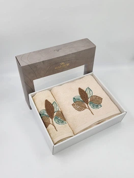 Подарочный набор полотенец Maribor 2 шт. Leaf Bej