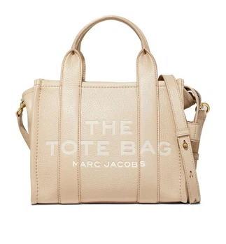 Сумка жіноча Marc Jacobs The Leather Small Tote Bag Twine H009L01SP21-914 бежева