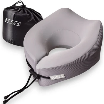 Подушка для путешествий TRAVEL IDEIA Memory Foam 27×26×17 см, охлаждающий эффект, поддержка шеи (8-35859)