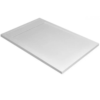 Піддон для душової кабіни RADAWAY Teos 100x80x4см прямокутний штучний камінь без сифону білий HTF10080-04