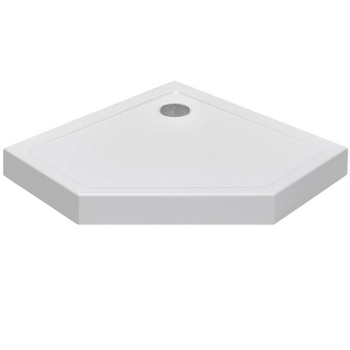 Піддон для душової кабіни RADAWAY DorosCompact 100x100x11.5см п'ятикутний акрил без сифону білий SDRPT1010-05