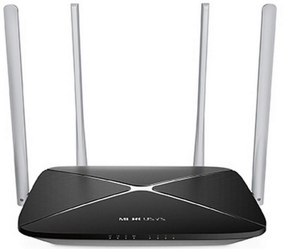 Маршрутизатор Wi-Fi роутер Mercusys AC12 AC1200 двохдіапазонний 4G/5G Black