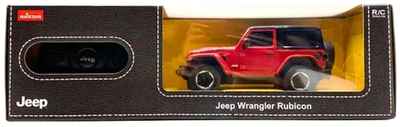 Auto zdalnie sterowane Rastar Jeep Wrangler JL Rubicon 1:24 Czerwone (20618) (5905991029045)