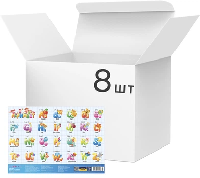 Набор ковриков для детского творчества Cool For School English Alphabet 38x28 см x 8 шт (CF61480-03)