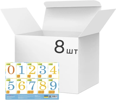 Набор ковриков для детского творчества Cool For School Цифры 38x28 см x 8 шт (CF61480-07)