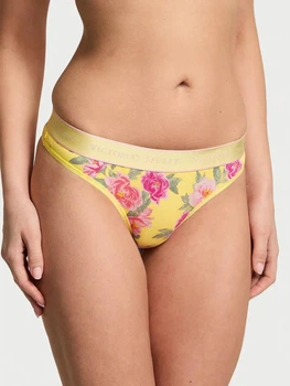 Трусики танга жіночі бавовняні Victoria's Secret 27027514 L Жовті (2126439778334)