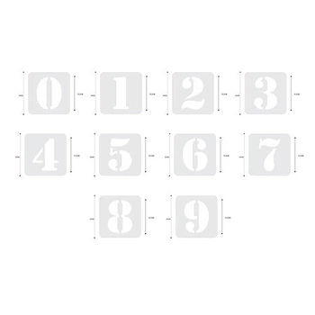 Набір трафаретів цифр 0-9