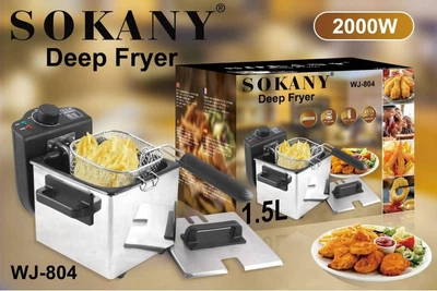 Електрична фритюрниця Sokany WJ-804, 1500 Вт, 1,5 л