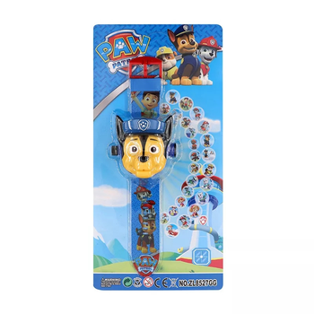 Часы детские наручные Paw Patrol проекционные Гонщик Чейз синие