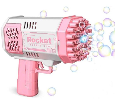 Аккумуляторний Пістолет мильних бульбашок Rocket розовий