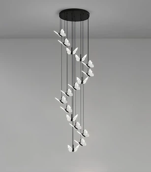 Люстра підвісна Butterflies (Medium) Чорний LED (SDLC-00058)
