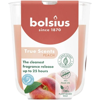 Свеча Bolsius ароматическая в стекле персик 25 часов 80/73 мм 72-51Б PEA 0380